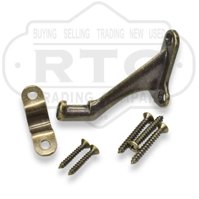 Pack Of 10 Stanley 81-9058 Antique Brass Stair Handrail Brackets 1