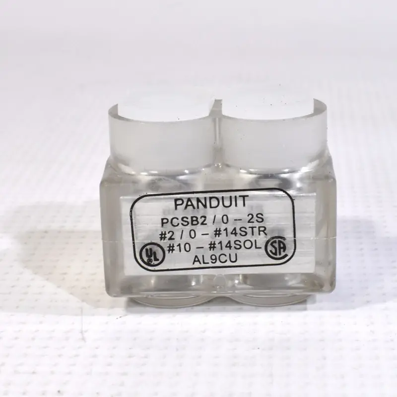 Panduit Pcsb2/0-2S Dual-Port Mechanical Lug With Clear Pvc Insulation 1