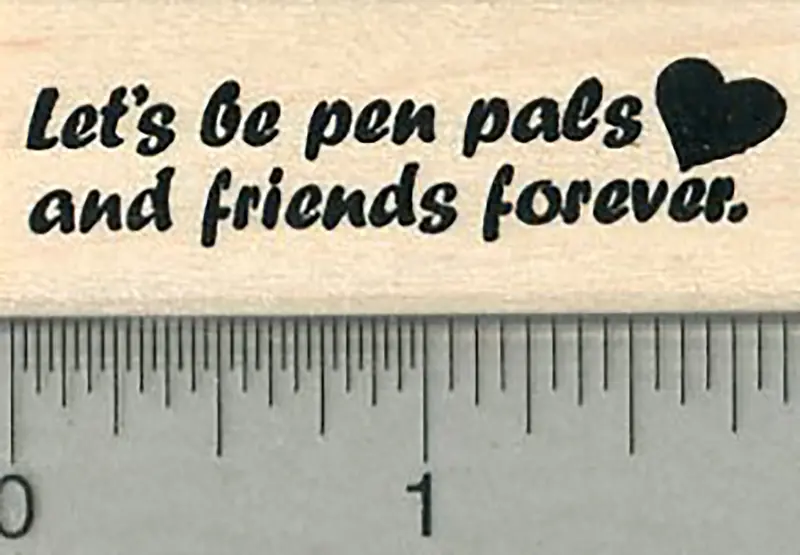 Pen Pal Connection Rubber Stamp – Nostalgic Correspondence Theme 1
