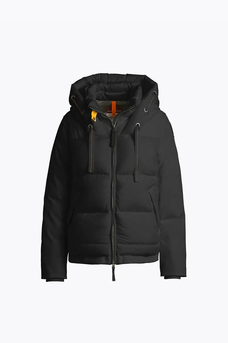 Peppi Quilted Puffer Jacket – Sleek Black Design 1