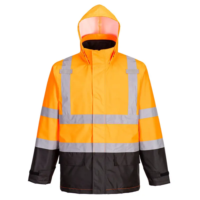 Portwest 3-In-1 Hi-Vis Traffic Jacket – Orange/Black 1