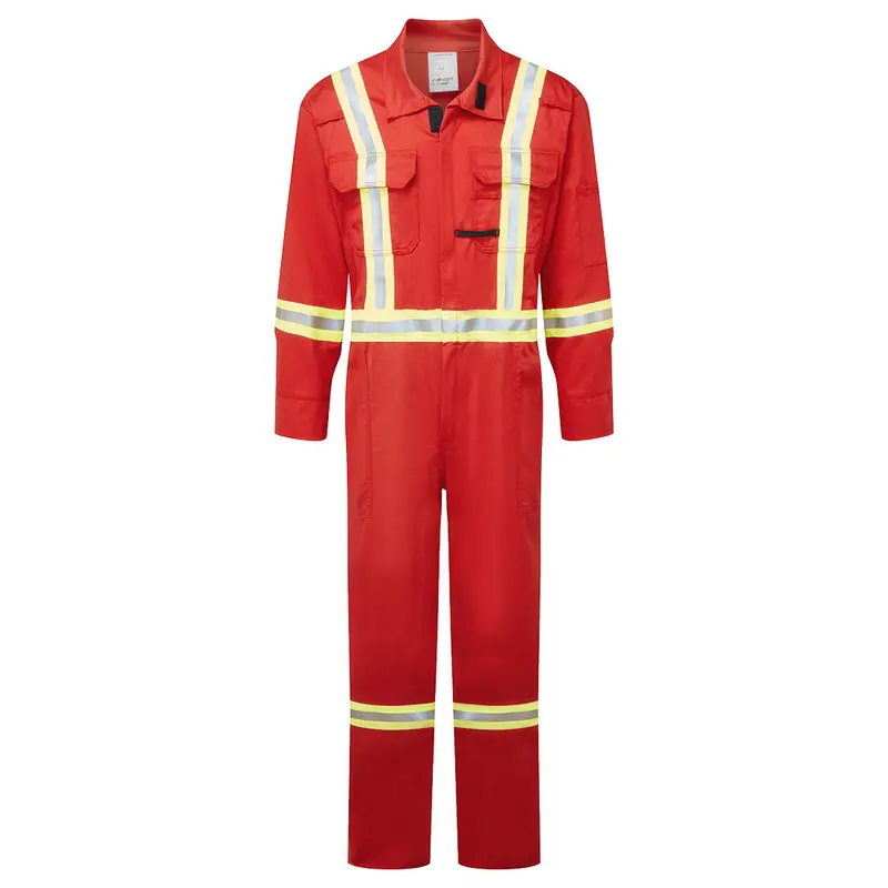 Portwest Ias3108Ret Avenger 7 Oz Red Tall Coverall 1