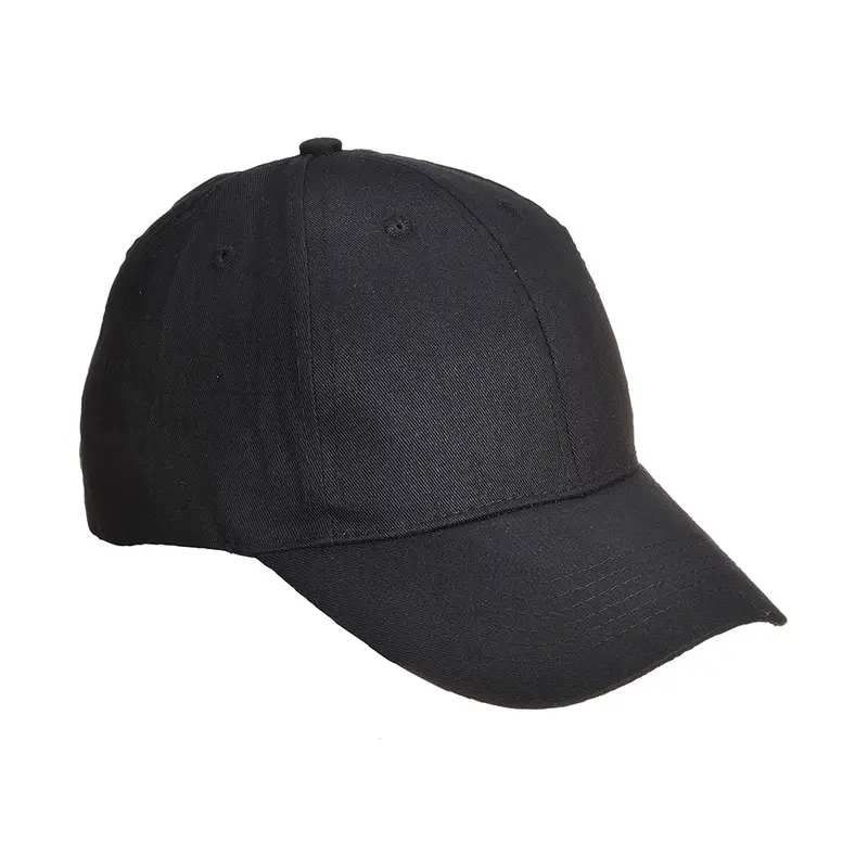 Portwest Structured Black Six-Panel Cap – B010Bk 1
