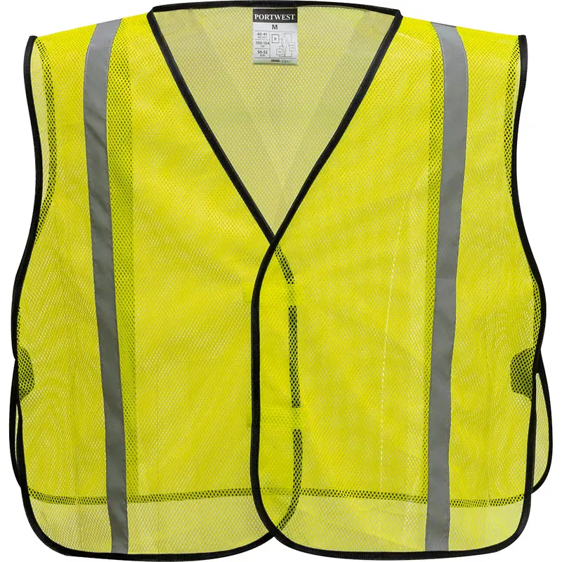 Portwest Us390Ye Yellow Economy Mesh Safety Vest – Non-Ansi Reflective 1
