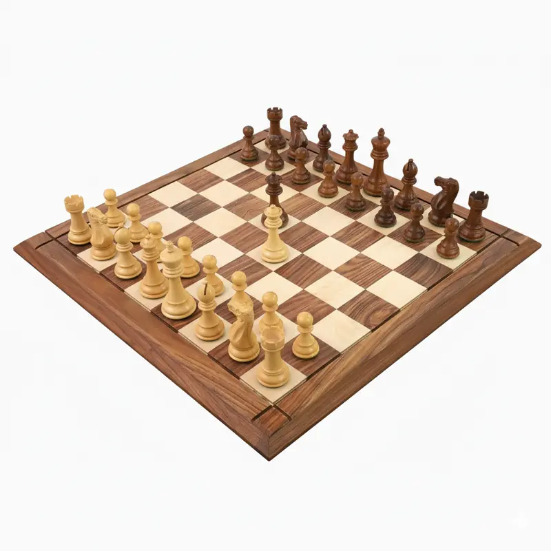 Pro Staunton Chess Combo – 4.1-Inch Weighted Pieces With 23-Inch Golden Rosewood Board (Europe Shipping Only) 1
