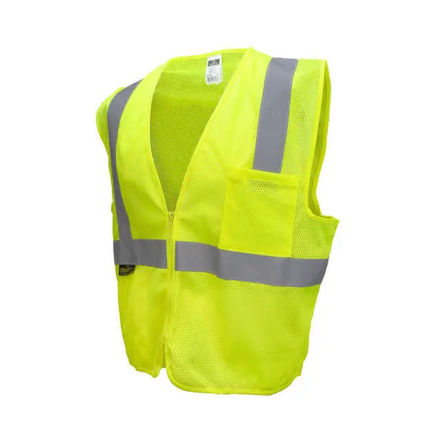 Radians Economy Class 2 Green Mesh Safety Vest With Zipper 1