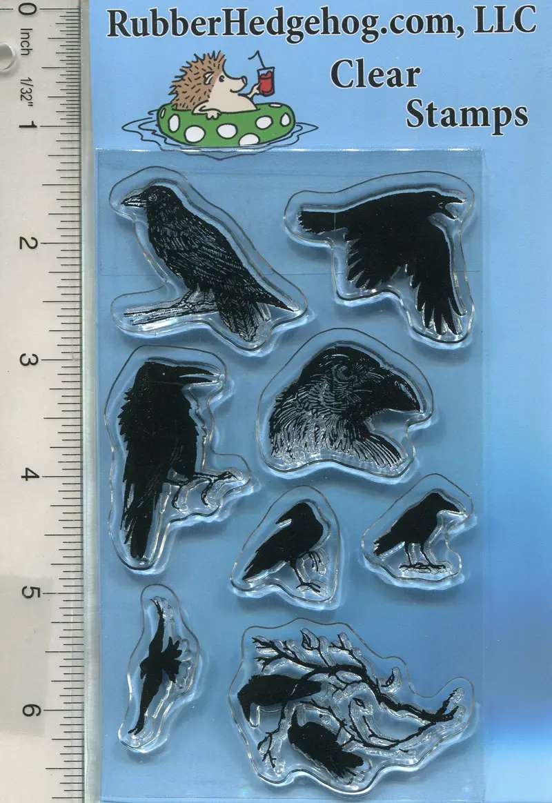 Raven And Crow Halloween Stamp Set For Gothic And Mystical Designs 1