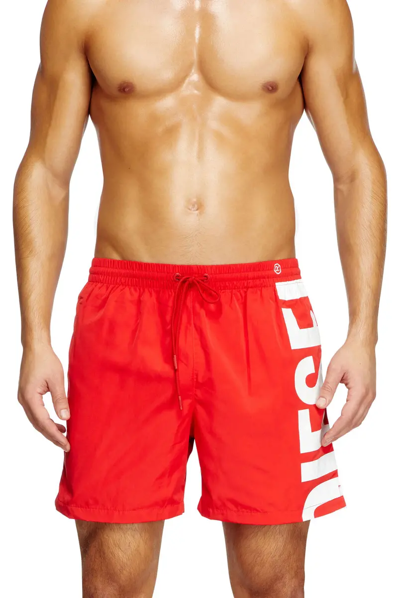 Red And White Maxi-Logo Swim Shorts – Rio-41-D-Core 1