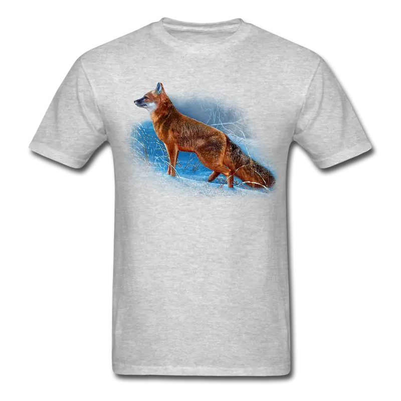 Red Fox Nature Illustration T-Shirt 1