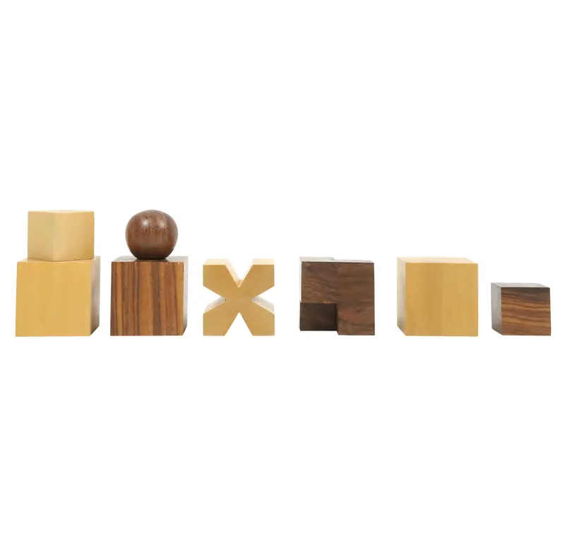 Reproduced 1923 Bauhaus Chess Pieces – Golden Rosewood & Boxwood, 2-Inch King 1