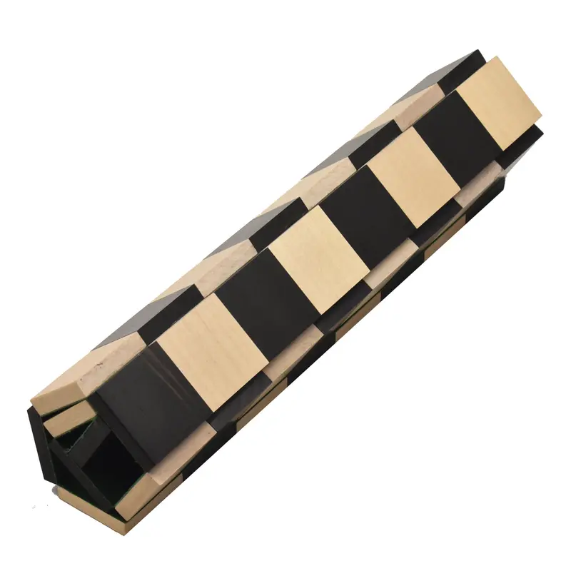 Roll-Up Travel Chess Board – Solid Ebony And Maple, 40Mm Squares (12.6" Unrolled) 1