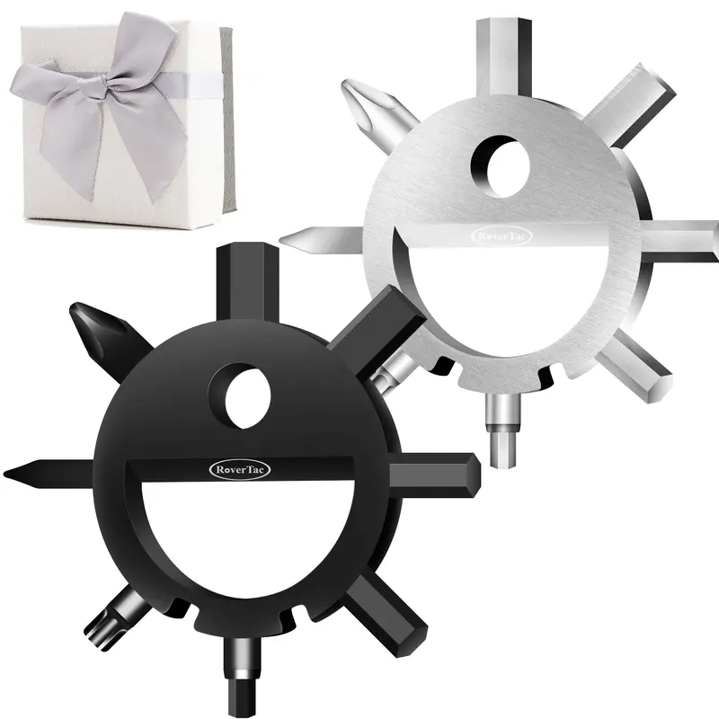 Rovertac Snowflake-Themed 10-In-1 Christmas Multitool Set – Dual-Pack Compact Bicycle & Household Repair Tool For Men 1