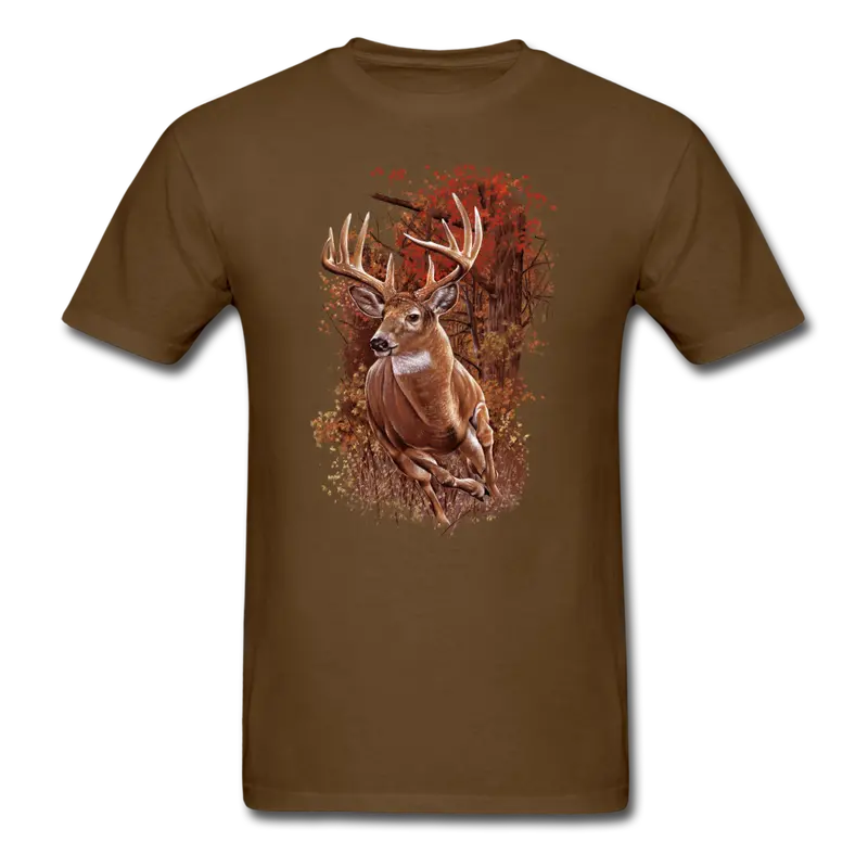 Running Whitetail Buck Outdoor T-Shirt 1