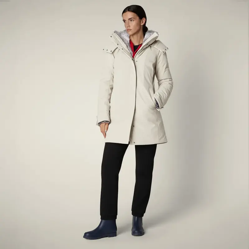 Samantah Women’S Parka In Rainy Beige 1