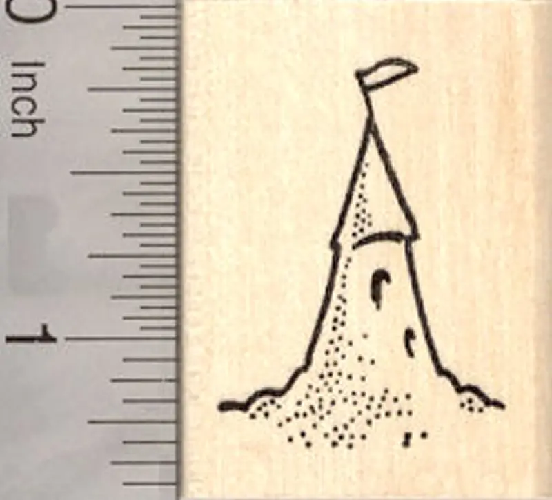 Sandcastle Tower Rubber Stamp – Playful Beach Vacation Theme 1