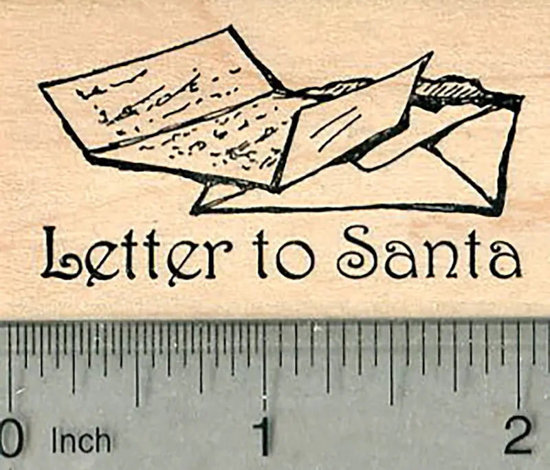 Santa Letter Rubber Stamp – Festive Christmas-Themed Stamp 1