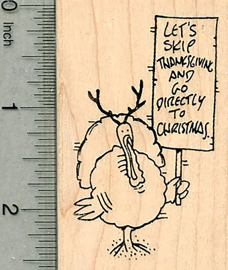 Satirical Turkey Protest Stamp For Thanksgiving 1