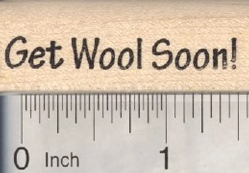 ‘Sheep Feel Well’ Woolly Get Well Rubber Stamp 1