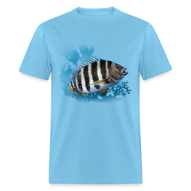 Sheepshead Fishing T-Shirt – Coastal Sport Angler Graphic Tee 1