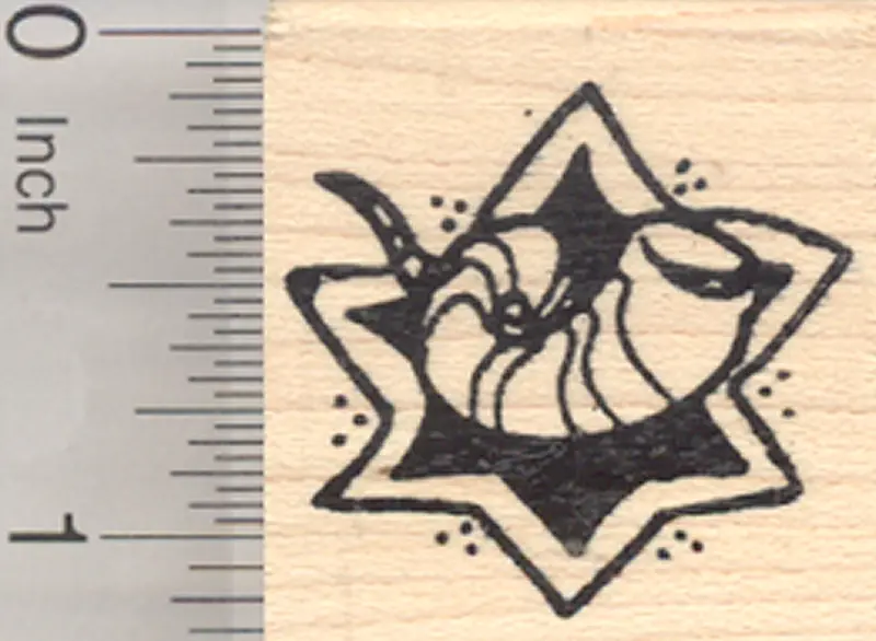 Shofar Symbol Rubber Stamp – Jewish Rosh Hashanah & Yom Kippur Theme 1