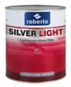 Silver Light Blue-Tinted Body Filler, 3-Liter Can With Hardener #66311 1