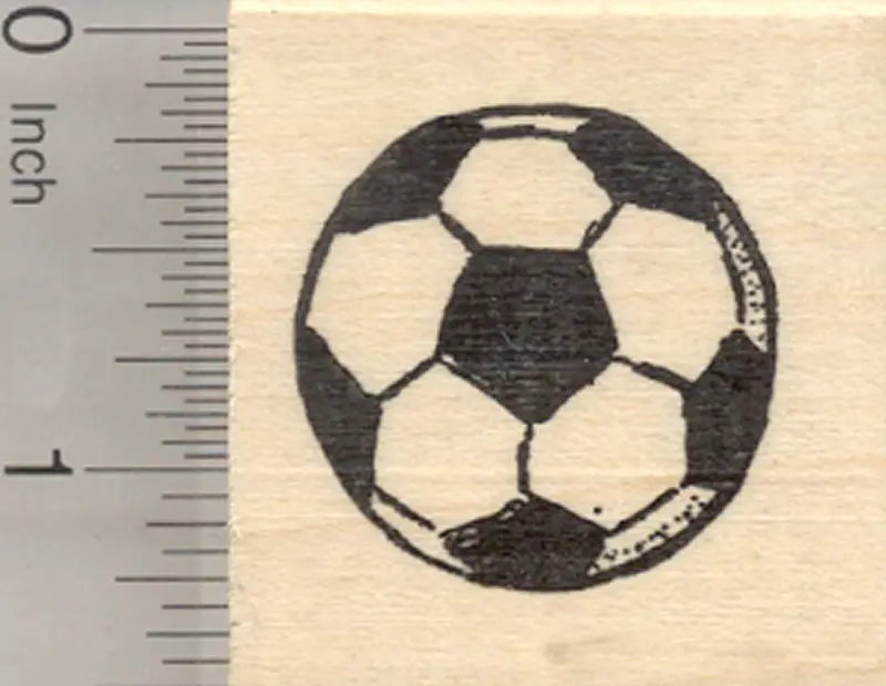 Soccer Ball Rubber Stamp Inspired By Association Football 1