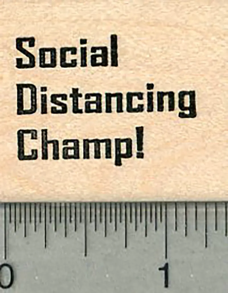 Social Distancing Awareness Rubber Stamp – Virus-Related Theme 1