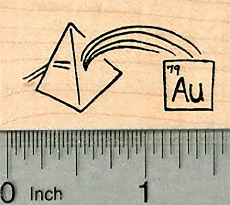 St. Patrick’S Day Science Rubber Stamp With Periodic Table & Prism Elements 1