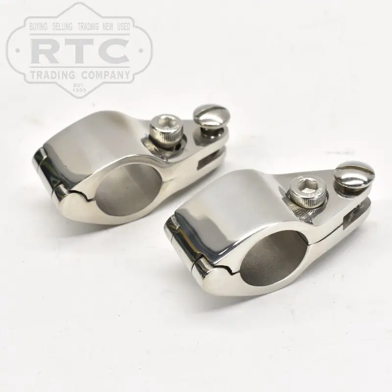 Stainless Steel Marine Boat Canopy Tube Clamps – Pair 1