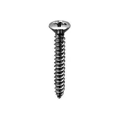 Stainless Steel Oval-Head Tap Screw – #10 × 1", 18-8 Grade, #9410 1