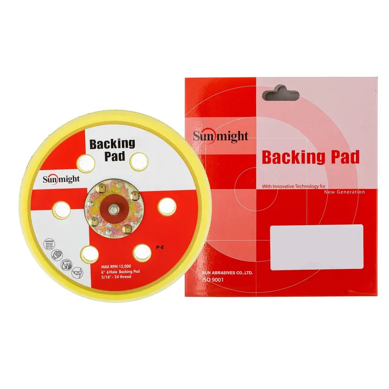 Sunmight 3" No-Hole Velcro Disc Pad – Compact Hook-And-Loop Backing 1