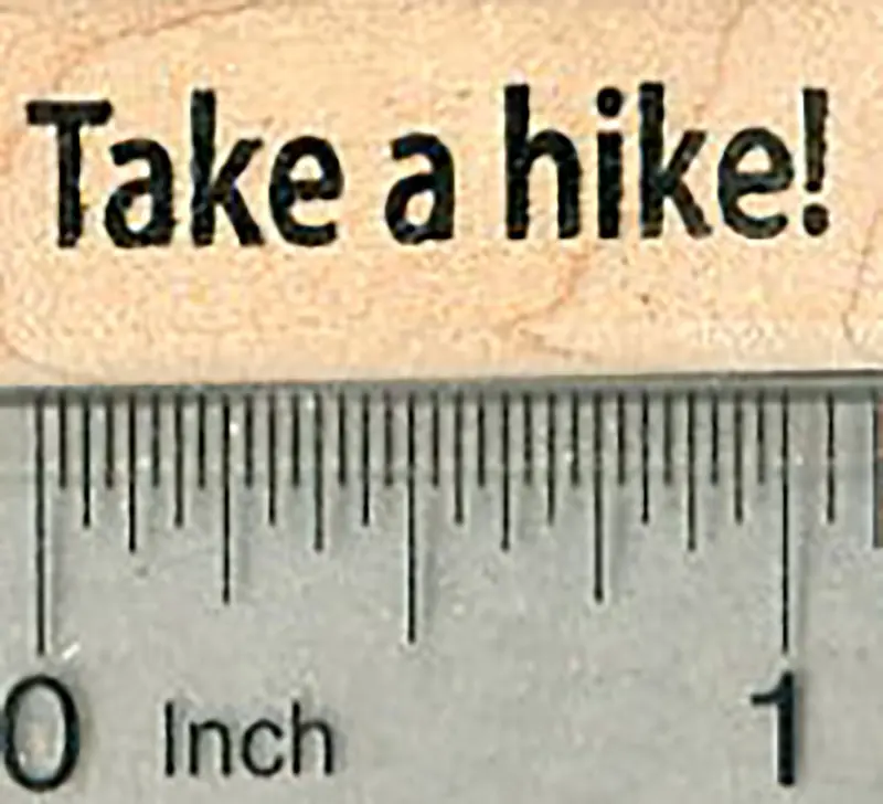 ‘Take A Hike’ Outdoor Adventure Rubber Stamp 1