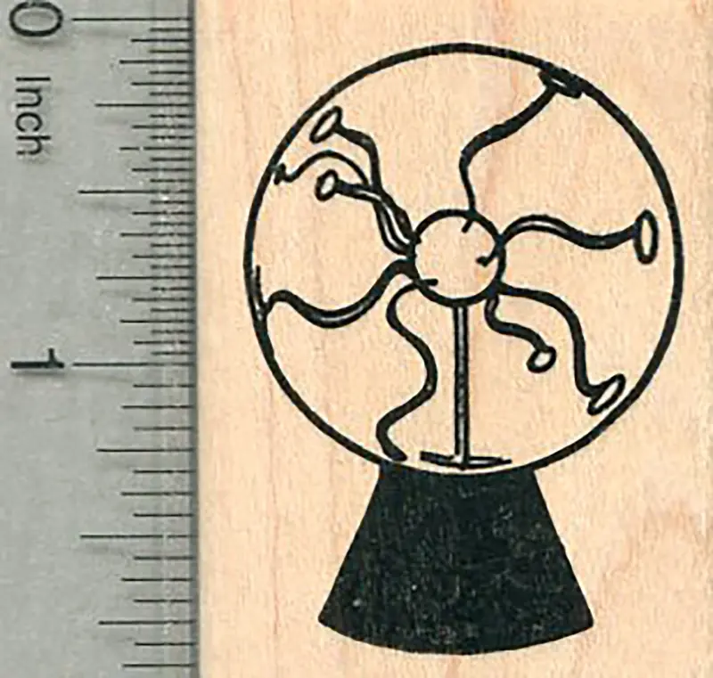 Tesla Coil Ball Physics Rubber Stamp, Stem Education Series 1