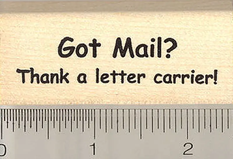 ‘Thank A Letter Carrier’ Rubber Stamp – Appreciation For Mail Workers 1