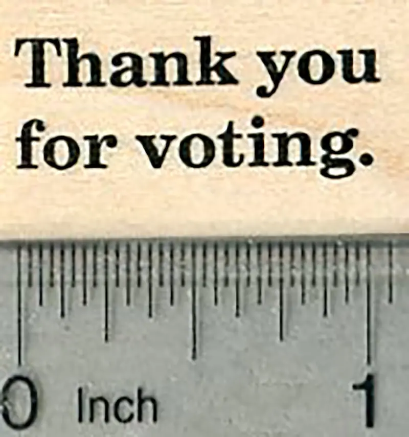 'Thank You For Voting' Rubber Stamp 1