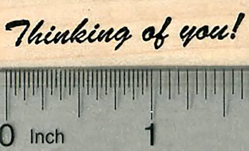 ‘Thinking Of You’ Sentiment Rubber Stamp 1