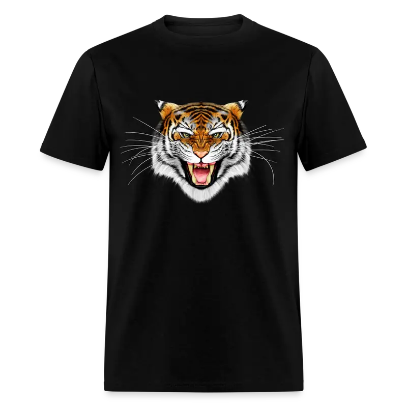 Tiger Face Design T-Shirt – Bold Animal Print Tee 1