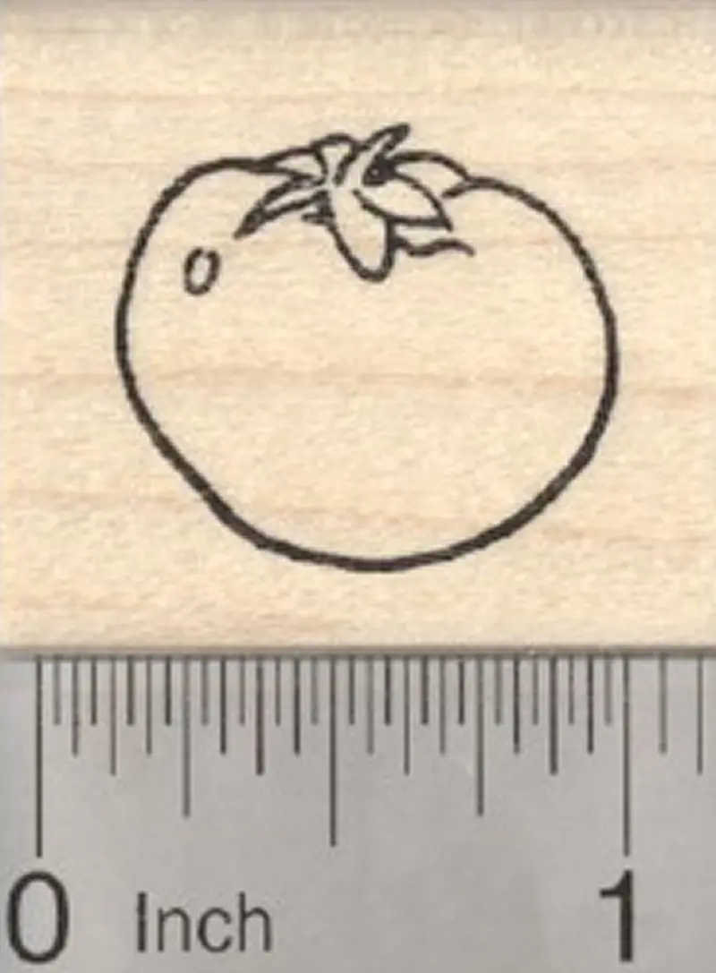 Tomato Rubber Stamp – Fresh Garden Vegetable Design 1