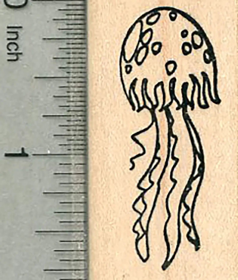 Translucent Jellyfish Rubber Stamp – Drifting Ocean Invertebrate 1