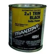 Transstar 2-In-1 Trim Black Paint – Quart-Sized Flexible Coating For Bumpers & Trim 1