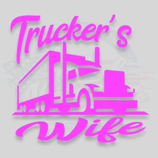 Trucker’S Wife Tractor Trailer Window Decal – Heavy-Duty Vinyl Sticker 1