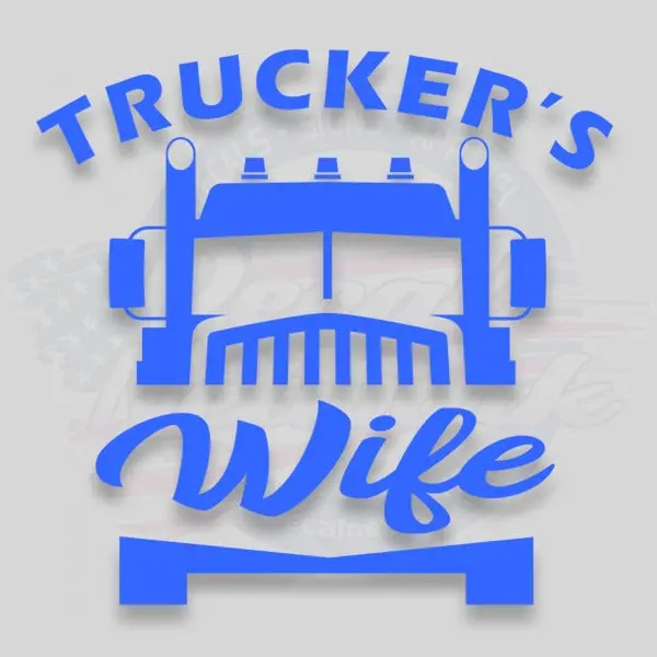 Trucker’S Wife Vehicle Window Decal – Removable Auto Sticker 1