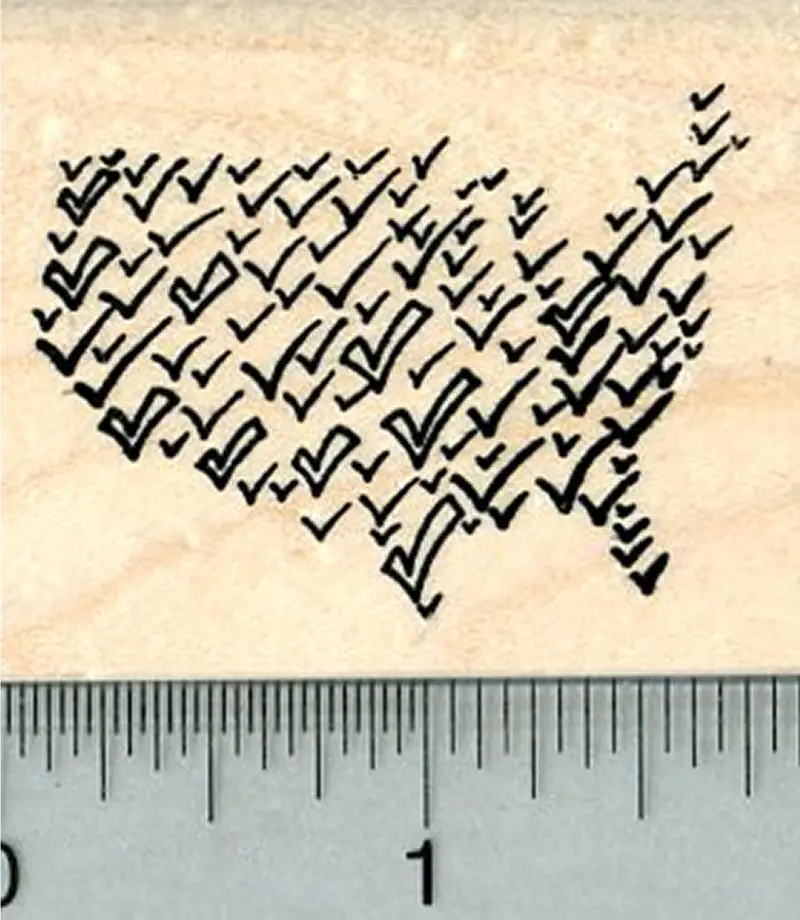 U.S. Election Voting Rubber Stamp – Patriotic Ballot & Civic Engagement Design 1