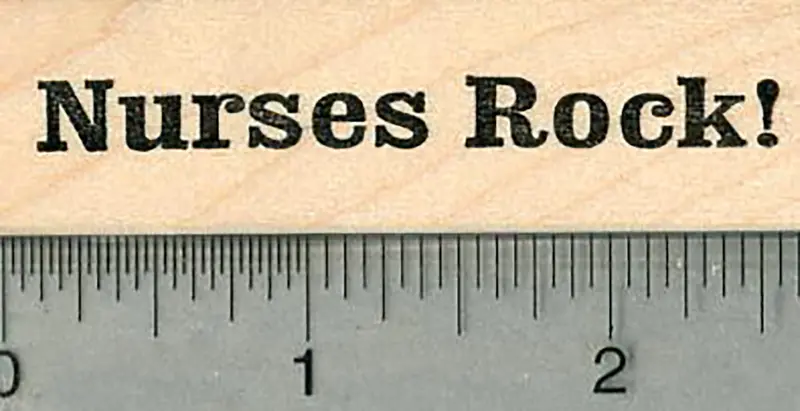 Universal 'Nurses Rock' Rubber Stamp – Iconic Healthcare Heroes Celebration Design 1