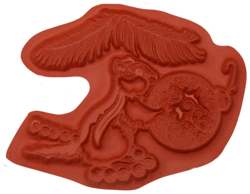 Unmounted Christmas Chipmunk Rubber Stamp – Holding Ornament Uml5316 1