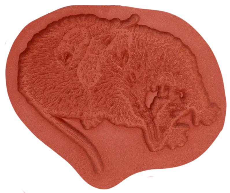 Unmounted Opossum Rubber Stamp – Mama With Babies Umk2202 1