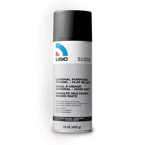 Usc Flat Black Enamel Aerosol Paint, 15 Oz (Model 1008.A15) 1