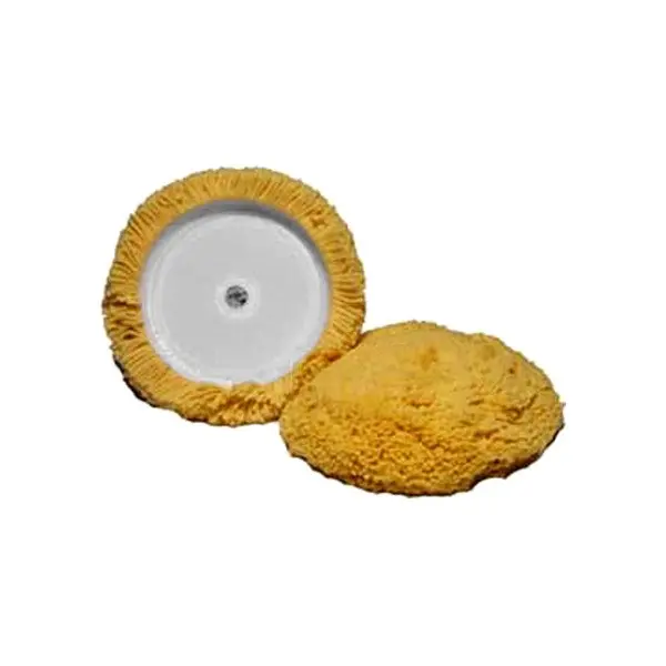 Velcro-Backed Yellow Wool Light-Cut Buffing Pad – Hb375 By Hi-Tech Industries 1