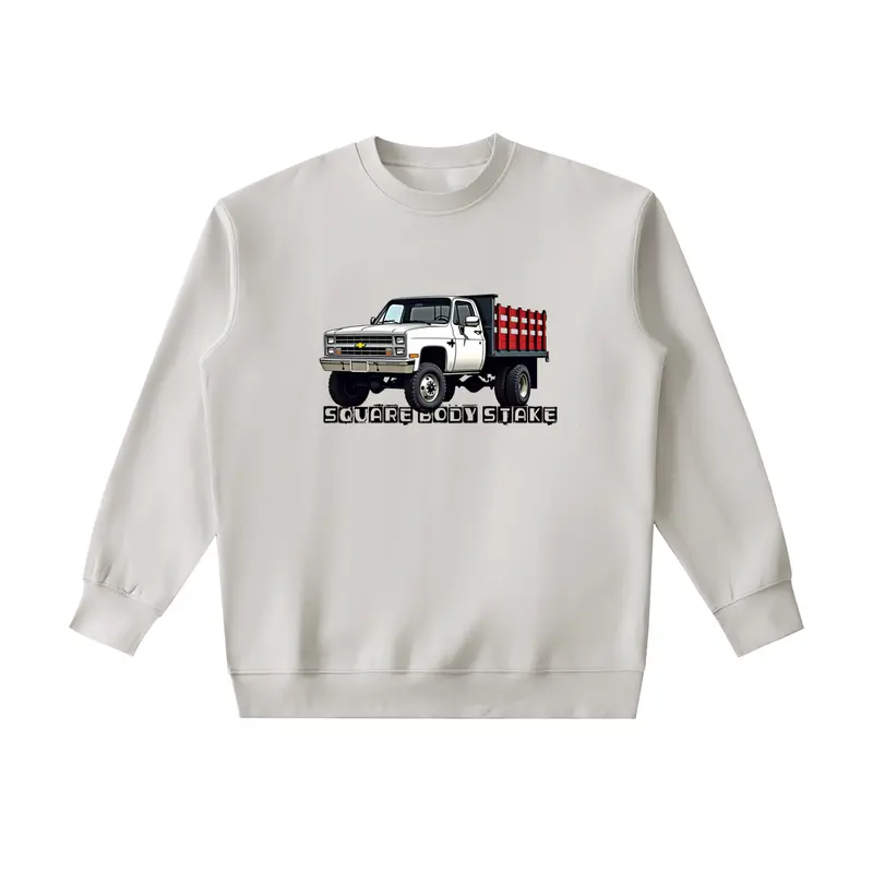 Vintage-Inspired Square-Body Dually Crewneck Sweatshirt – Stake-Side 4X4 Design