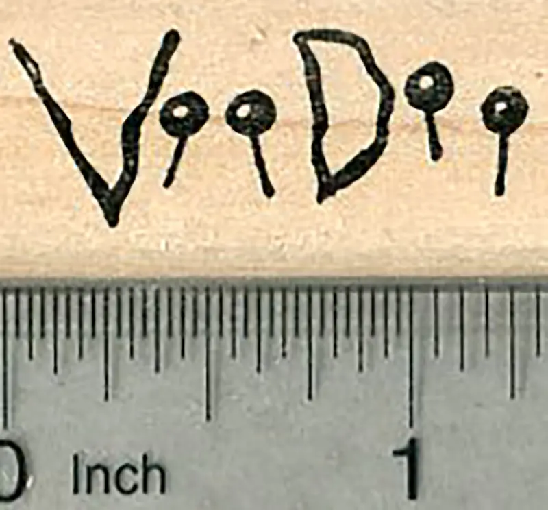 Voodoo Symbol Rubber Stamp – Spooky Halloween Design 1